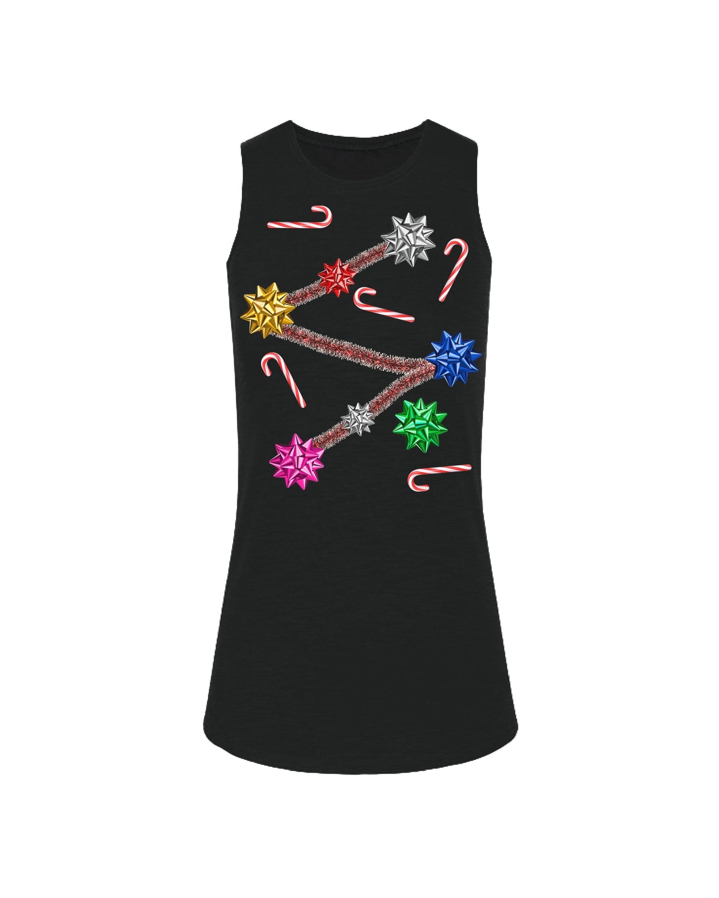 Bows and Candy Cane Christmas Sweater
