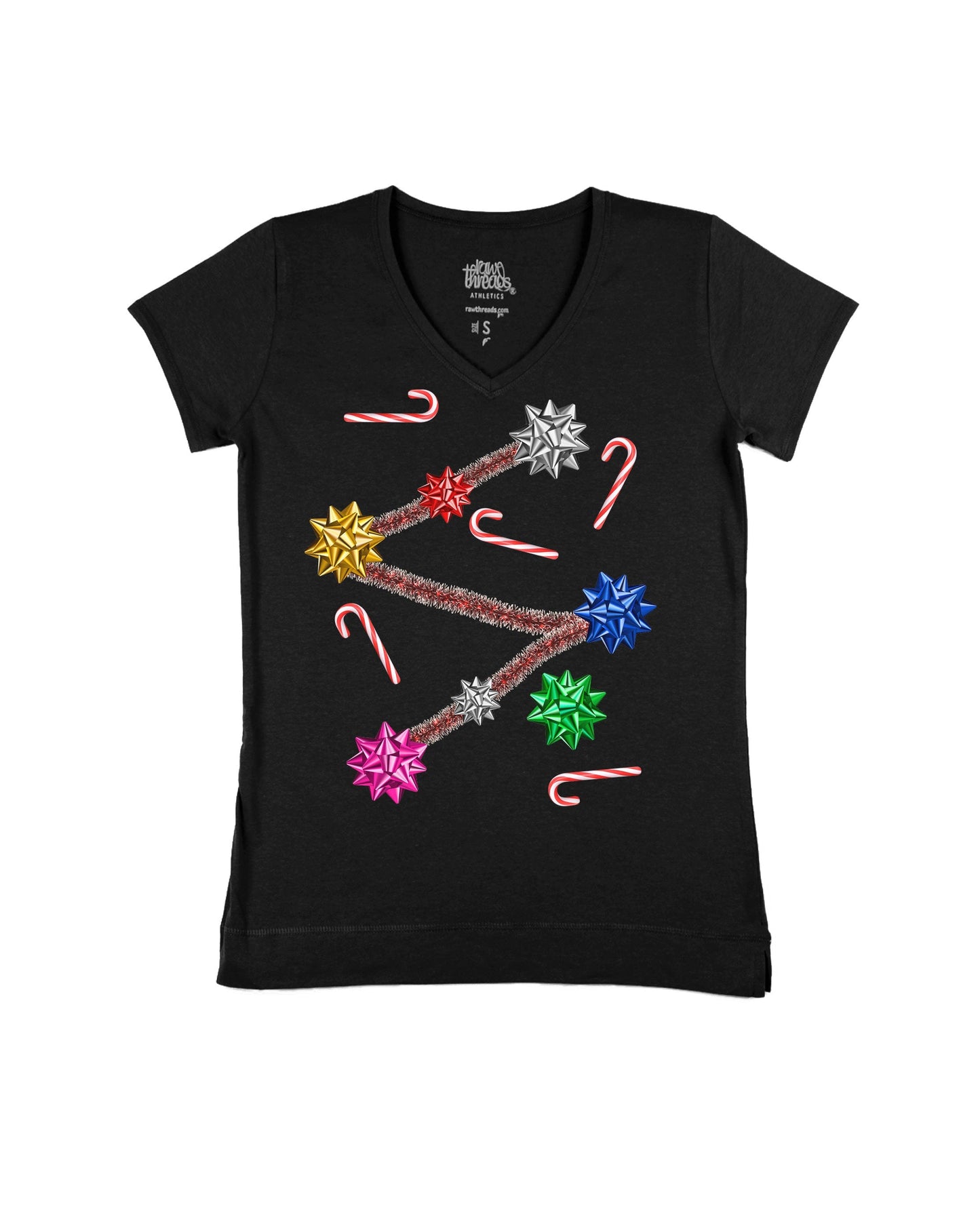 Bows and Candy Cane Christmas Sweater