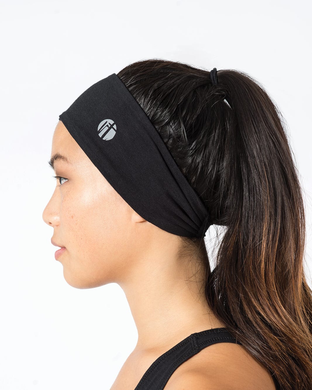 Black Recycled Polyester Headband